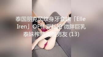 泰国朋克风纹身牙套妹「Elle Iren」OF性爱私拍 微胖巨乳泰妹榨精瘦弱男友 (13)