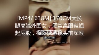 [MP4/ 638M] 170CM大长腿高端外围女，黑丝高跟鞋翘起屁股，极限诱惑镜头前深喉