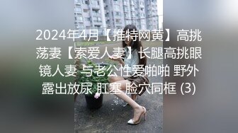 2024年4月【推特网黄】高挑荡妻【索爱人妻】长腿高挑眼镜人妻 与老公性爱啪啪 野外露出放尿 肛塞 脸穴同框 (3)