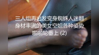 三人组再出发变身蜘蛛人迷翻身材丰满的美女空姐各种姿势啪啪轮番上 (2)