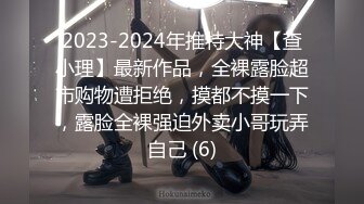 2023-2024年推特大神【查小理】最新作品，全裸露脸超市购物遭拒绝，摸都不摸一下，露脸全裸强迫外卖小哥玩弄自己 (6)