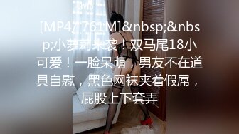 [MP4/ 761M]&nbsp;&nbsp;小萝莉来袭！双马尾18小可爱！一脸呆萌，男友不在道具自慰，黑色网袜夹着假屌，屁股上下套弄