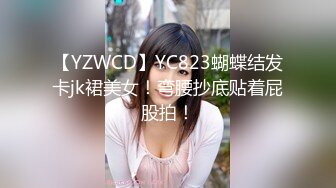 【YZWCD】YC823蝴蝶结发卡jk裙美女！弯腰抄底贴着屁股拍！